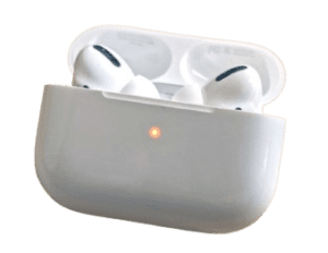 Significado das cores da luz da caixa dos AirPods 9 luz laranja a piscar airpods