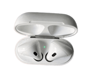 Significado das cores da luz da caixa dos AirPods 3 luz verde com airpods dentro da caixa