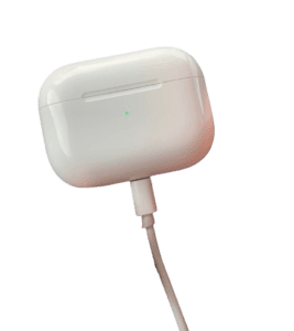 Significado das cores da luz da caixa dos AirPods 5 luz verde com caixa a carregar