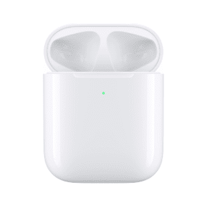 Significado das cores da luz da caixa dos AirPods 4 luz verde com caixa vazia