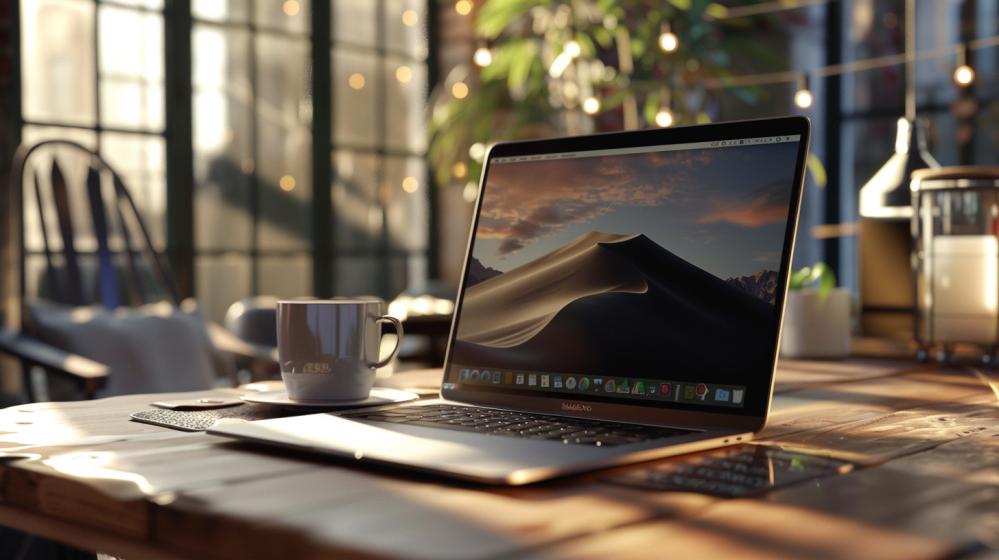 MacBook Pro recondicionado em Portugal vale a pena? 12 Fotografia de um MacBook Pro recondicionado em uma estilosa mesa de trabalho em Lisboa.