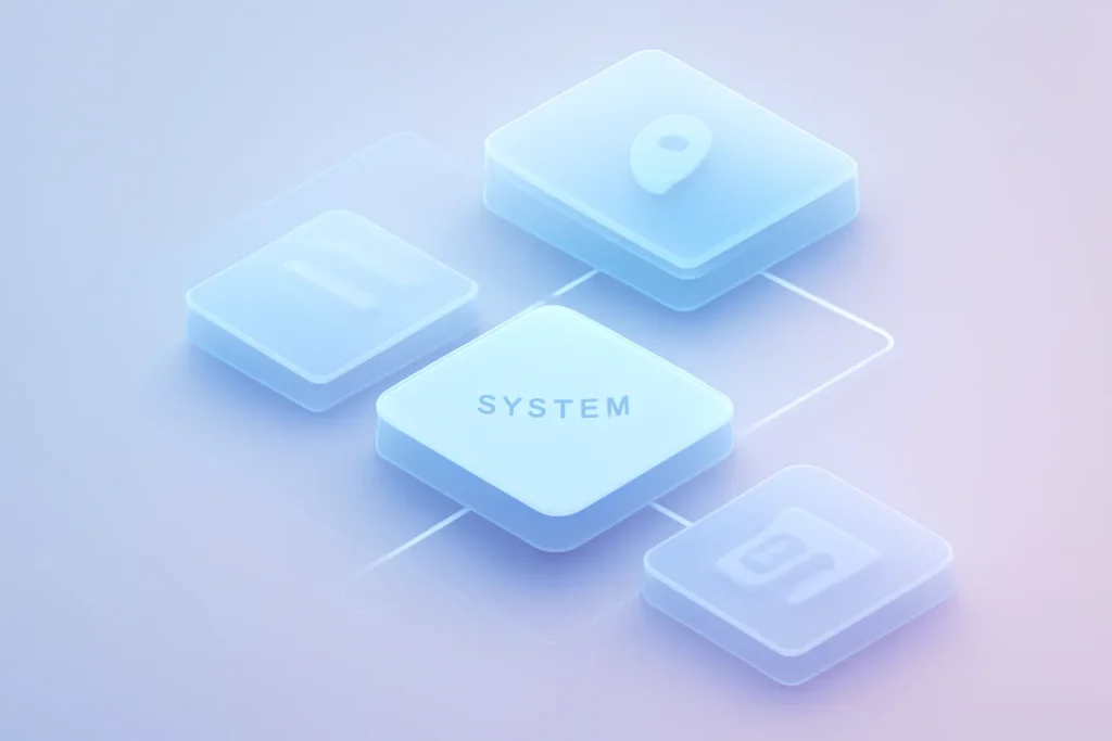 3 funcionalidades iOS 26 iPhone que melhoram o dia a dia 3 Diagrama abstrato das funcionalidades iOS 26 iPhone e da integração no sistema com privacidade.
