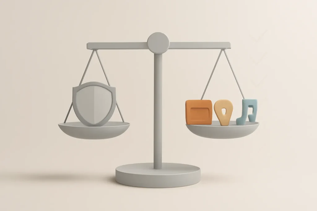 3 funcionalidades iOS 26 iPhone que melhoram o dia a dia 4 Metáfora de equilíbrio entre conveniência e privacidade nas funcionalidades iOS 26 iPhone.