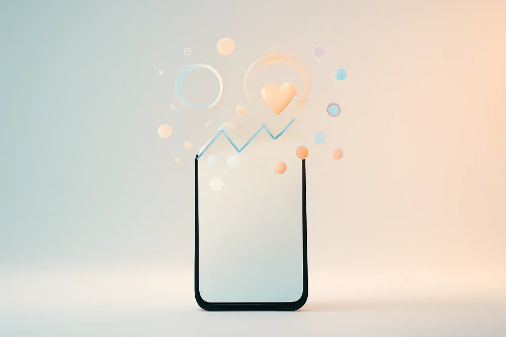 Dicas Apple Health iPhone: configurar fontes e painel no iOS 2 Ilustração simbólica de agregação de dados na app Saúde — dicas Apple Health iPhone.