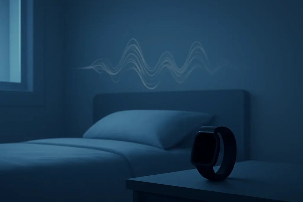 atualização Samsung Health 6.31 melhora deteção de ressonar no sono 2 Ilustração simbólica da atualização Samsung Health 6.31 a filtrar ruído ambiente na deteção de ressonar durante o sono.