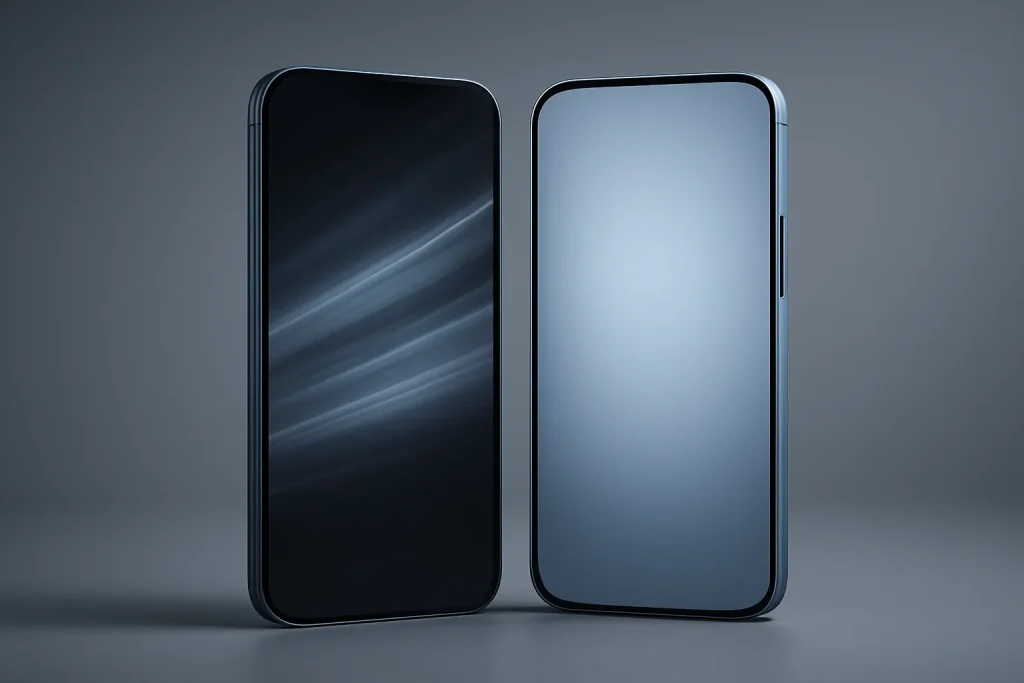 POCO M8 Pro vs Galaxy A36: desempenho, vídeo e longevidade 2 Comparação simbólica POCO M8 Pro vs Galaxy A36 com dois smartphones genéricos lado a lado