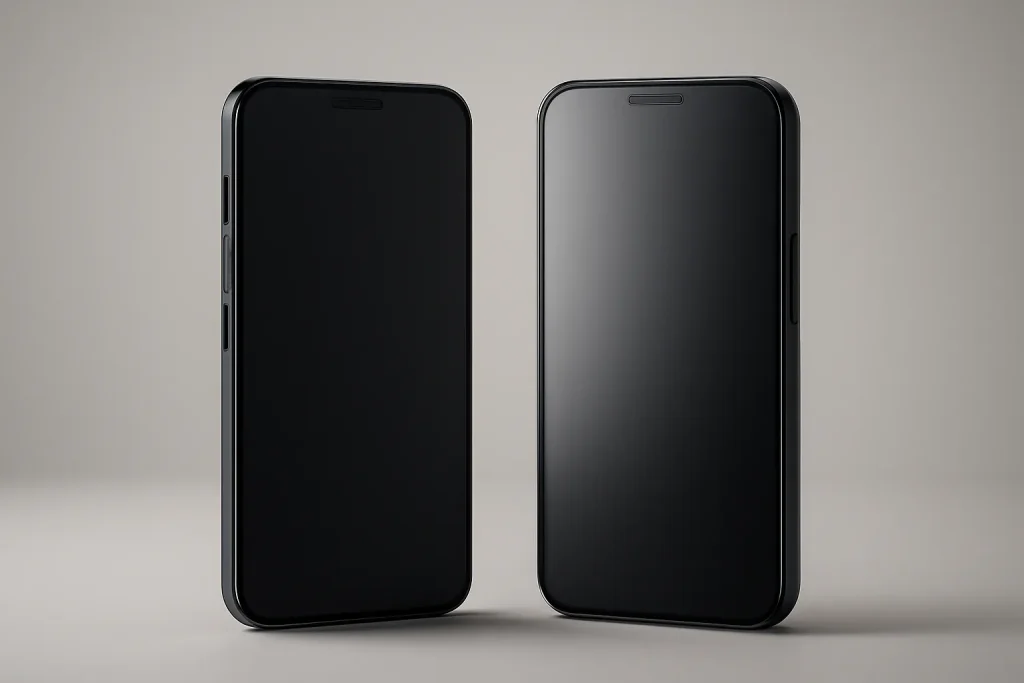 iPhone SE 2020 vs 2022 recondicionado: diferenças de design e uso 2 Dois smartphones compactos quase iguais, lado a lado.