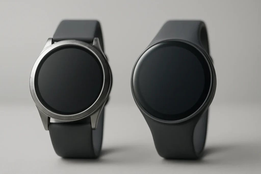 Galaxy Watch 8 Classic vs Pixel Watch 4: materiais, conforto e bateria 2 Comparação visual simbólica de Galaxy Watch 8 Classic vs Pixel Watch 4 em design e materiais.