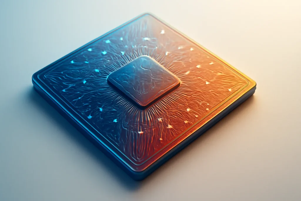 Análise Google Pixel 7a: Android médio com fotografia e extras premium 3 análise Google Pixel 7a: ilustração abstrata de chip e processamento de IA com pistas subtis de aquecimento