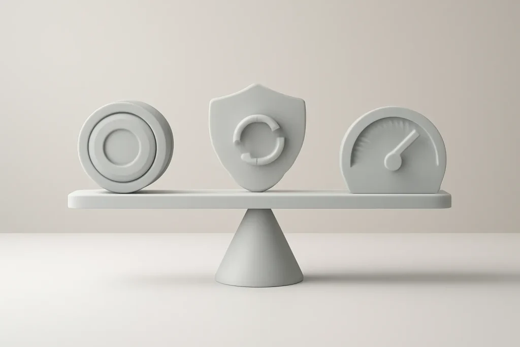 NDTV Shorts compara iQOO 15, OnePlus 15 e Galaxy S25 4 Balança minimalista a equilibrar câmara, atualizações e desempenho, inspirada no NDTV Shorts.