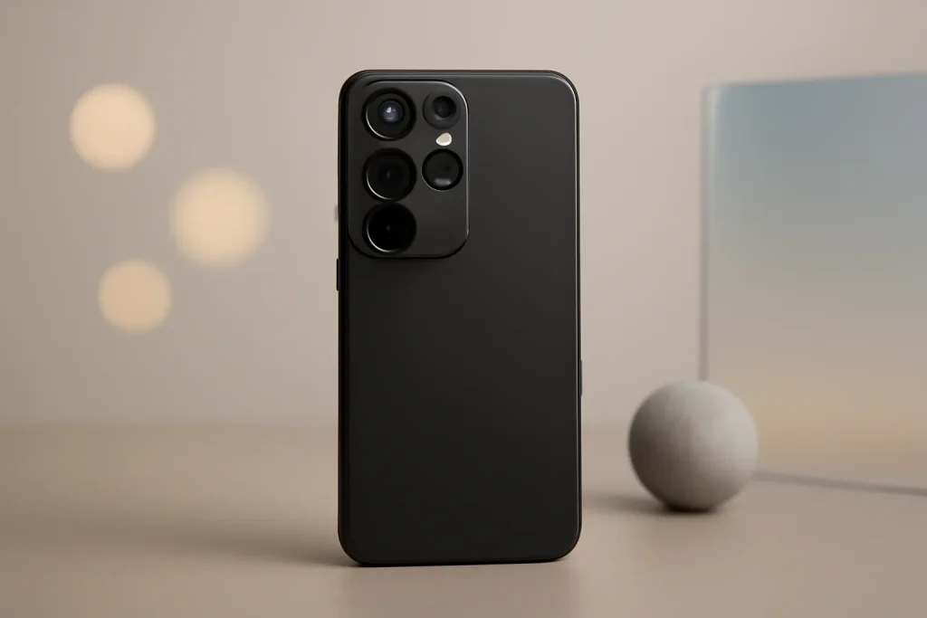 iPhone com melhor câmara até 400 euros: comparação e escolha final 2 Smartphone genérico com foco no módulo de câmara.