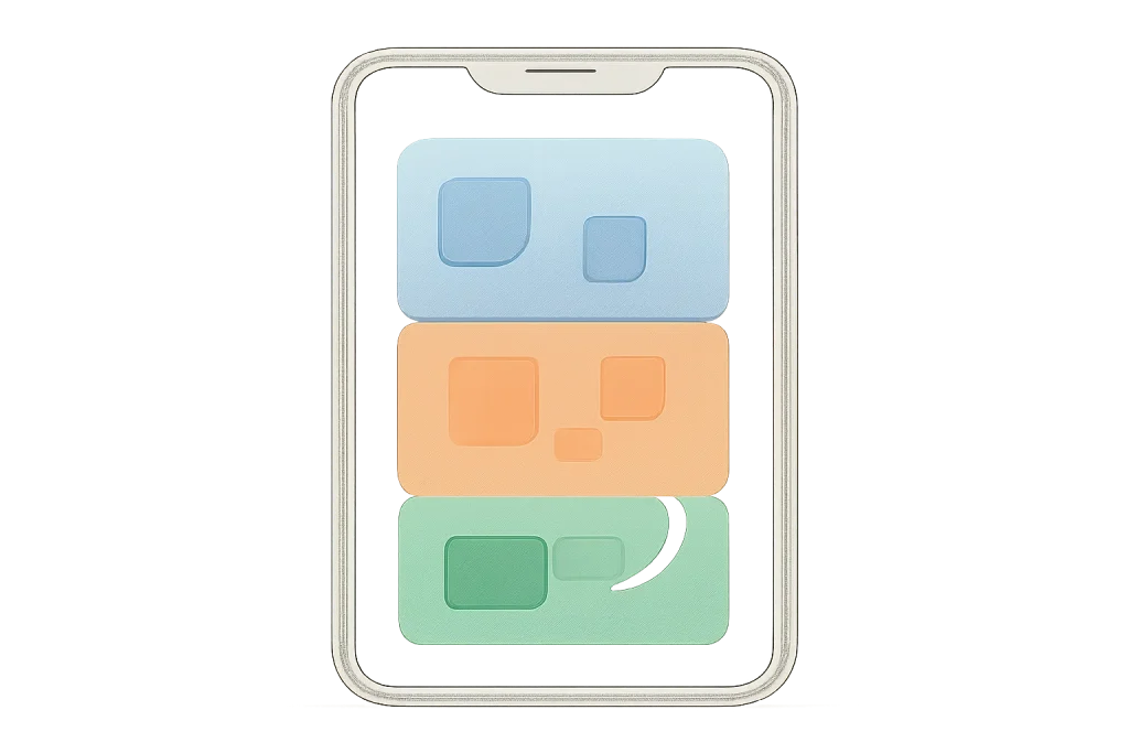 Como limpar cache iPhone iOS 26: Safari e gestão de apps pesadas 3 Esquema abstracto de cache, cookies e dados de apps ao limpar cache iPhone iOS 26.