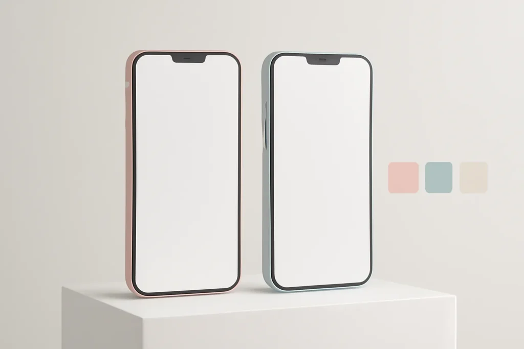 Pixel 10a vs Pixel 9a: diferenças esperadas e compra em 2026 2 Comparação visual simbólica Pixel 10a vs Pixel 9a com dois smartphones genéricos quase idênticos e variações de cor.