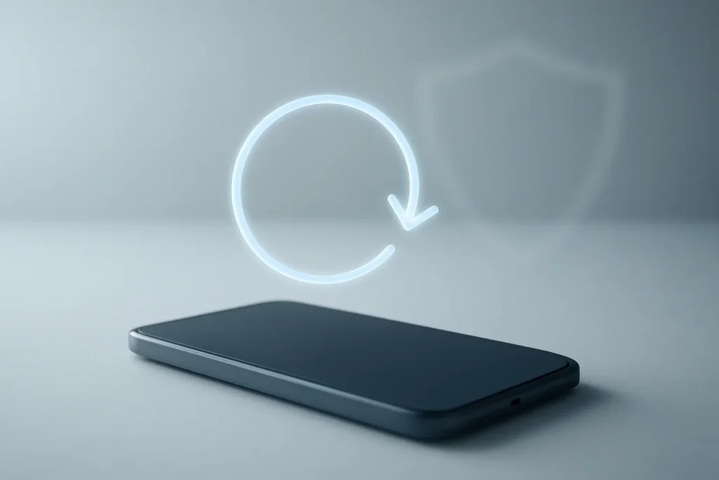 Apple recomenda reiniciar iPhone iOS 26.2 e atualizar iOS 18.7.3 2 Ilustração simbólica de reiniciar iPhone iOS 26.2 para reduzir risco de spyware em memória.