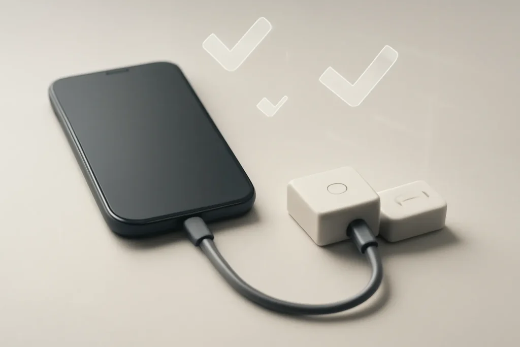 Samsung S22 Ultra recondicionado: opiniões e vale a pena? 3 Composição simbólica de testes técnicos a um smartphone recondicionado.