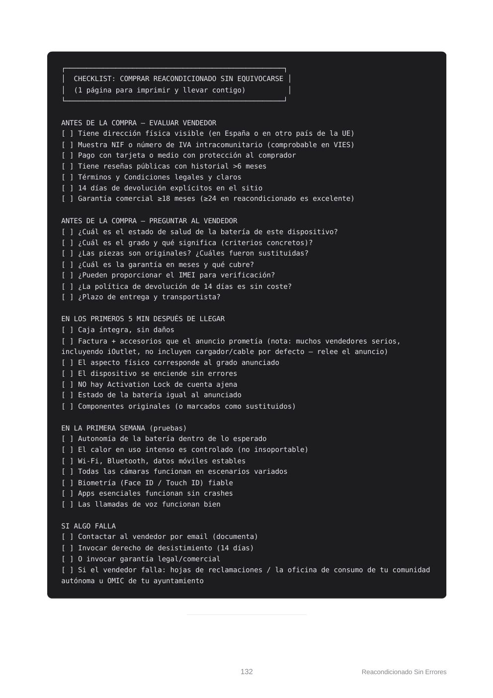 Checklist