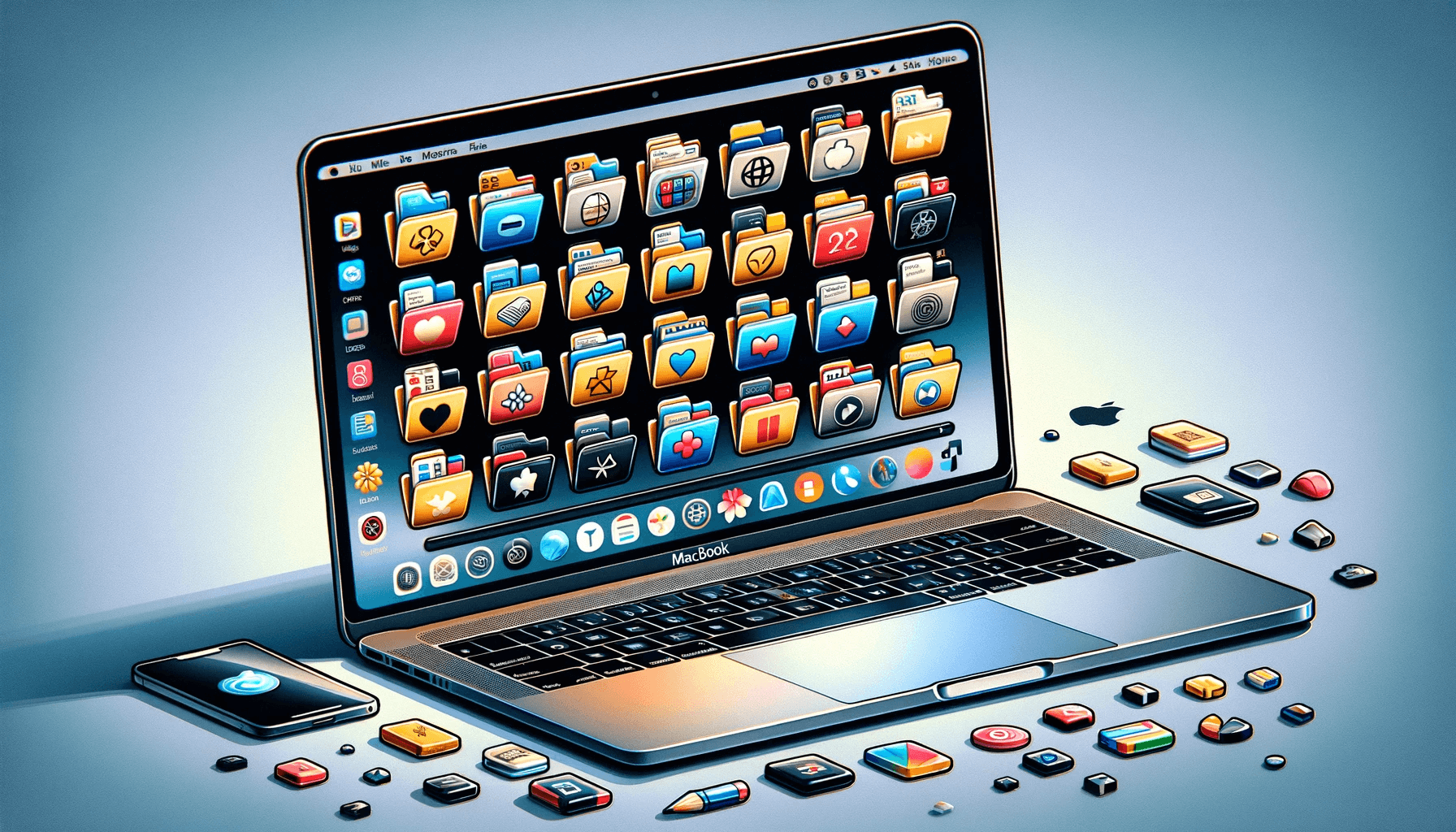 como criar uma pasta no MacBook