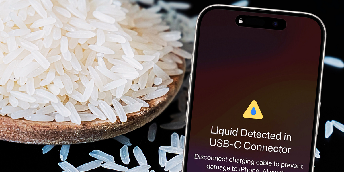 Arroz Não Ajuda a Absorver Água do iPhone