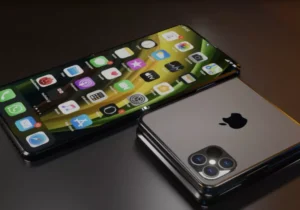 A palavra-chave que melhor se adapta à notícia é "iPhone dobrável".