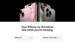A palavra-chave que melhor se adapta à notícia é "upgrade para o iPhone 15". Esta palavra-chave é relevante e altamente relacionada com o conteúdo do texto, pois destaca a ação de atualização dos utilizadores de iPhone 11 e 12 para o mais recente modelo da Apple.