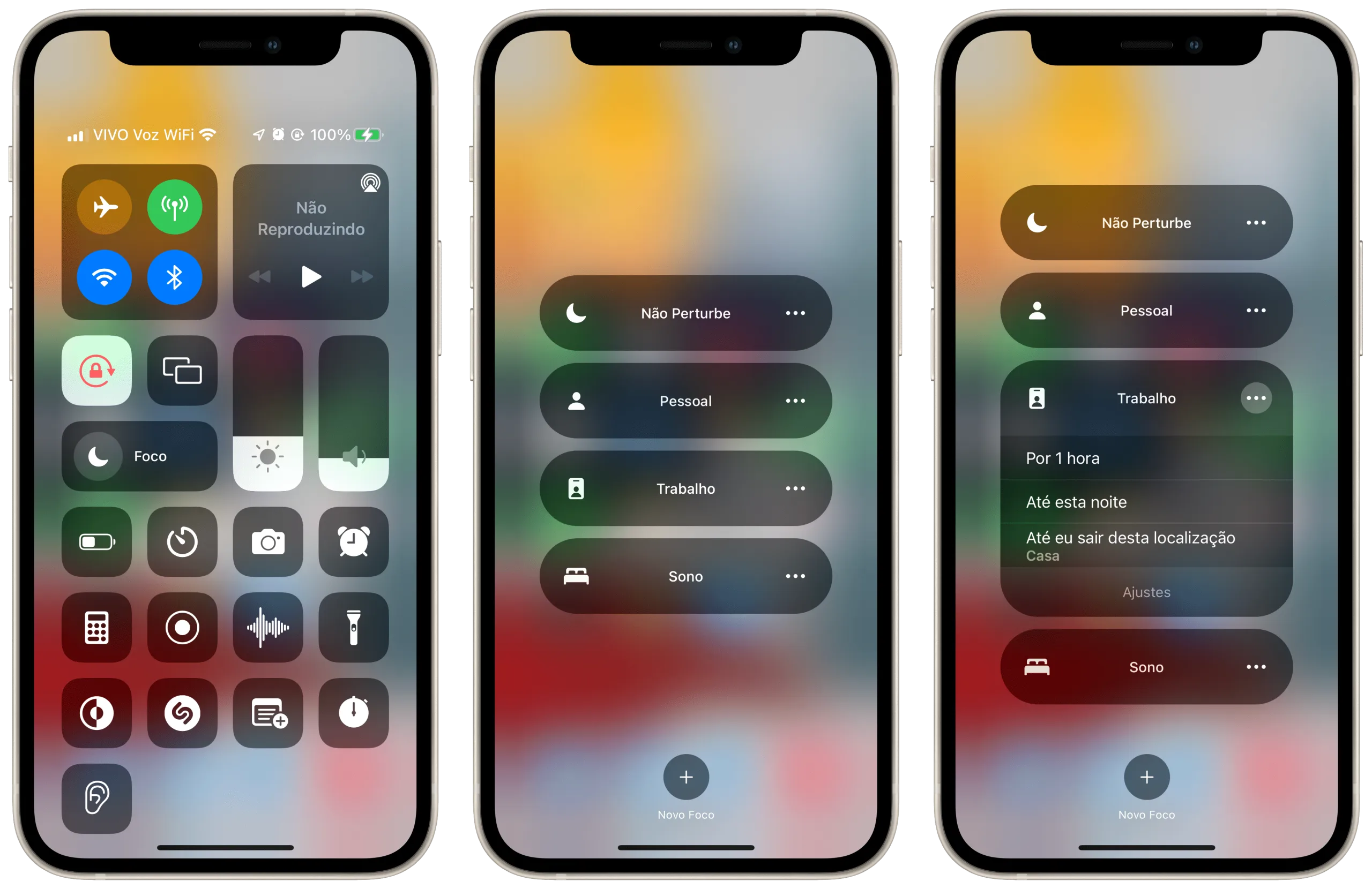 Modos do iPhone