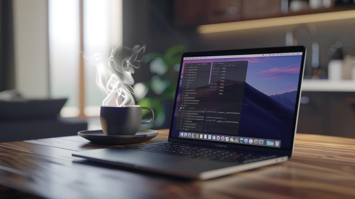 Torrent para MacBook: Como Usar? 16 Usuário do MacBook Pro baixando torrents em espaço de trabalho minimalista com luz natural.