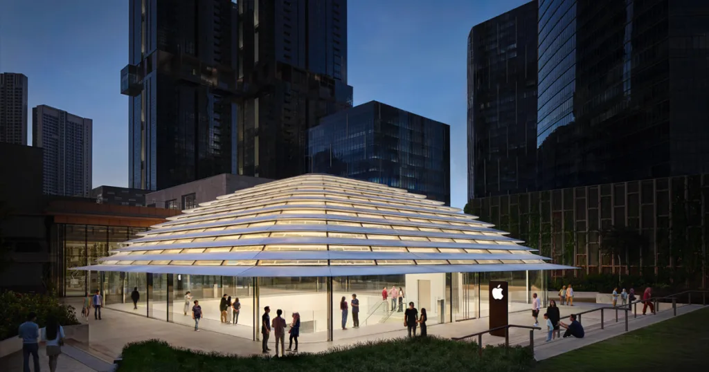 Apple inaugura sua primeira loja oficial na Malásia: Apple The Exchange TRX 2 A palavra-chave principal desta notícia é "Apple Store".