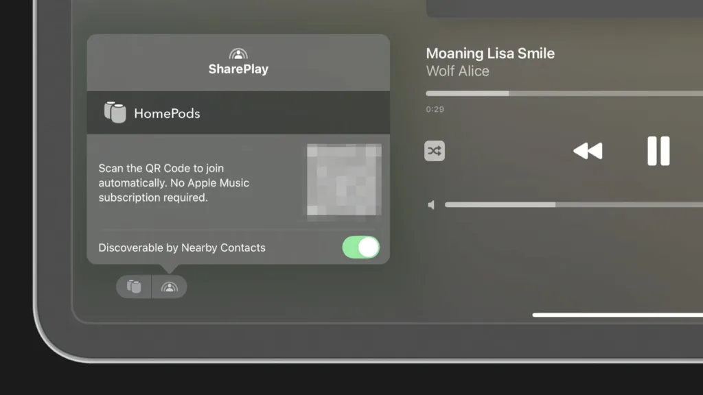 Otimização do SharePlay do Apple Music para iPadOS 18: Novidades no Som 2 iPadOS 18