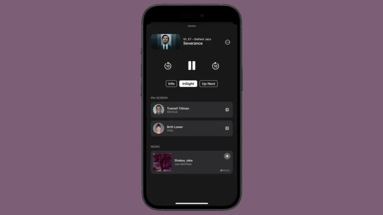 Apple lance la fonctionnalité InSight sur Apple TV avec la dernière mise à jour