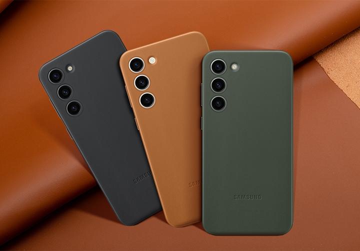 Samsung Galaxy S23 Plus – Capa de Couro – Preto / Grade Premium