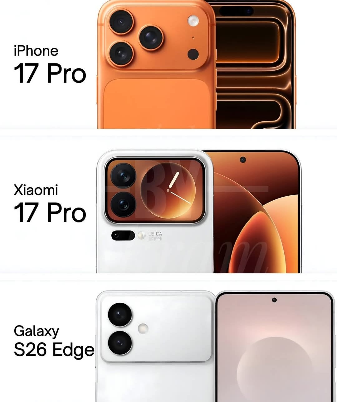 Comparação smartphones 2025: iPhone 17 Pro vs Samsung S26 Edge