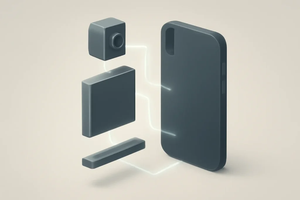 Componentes genéricos a flutuar a sugerir testes e verificação.