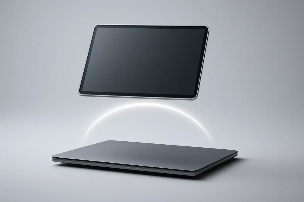 iPad Pro substitui portátil: desempenho e produtividade em mobilidade 2 Composição minimalista que simboliza como o iPad Pro substitui portátil em mobilidade.