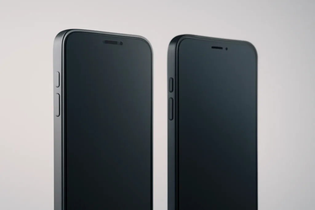 Samsung Galaxy A56 vs Galaxy A36: diferenças em desempenho e câmaras 2 Comparação Samsung Galaxy A56 vs Galaxy A36 com dois smartphones genéricos lado a lado em fundo minimalista.