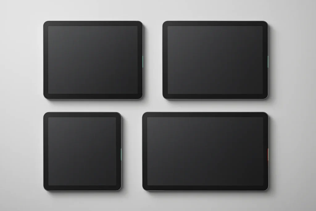 Melhores iPads de 2026: Air (M3), Pro (M5), A16 e mini (A17) 2 Visão geral dos melhores iPads de 2026 com quatro tablets genéricos em diferentes tamanhos.