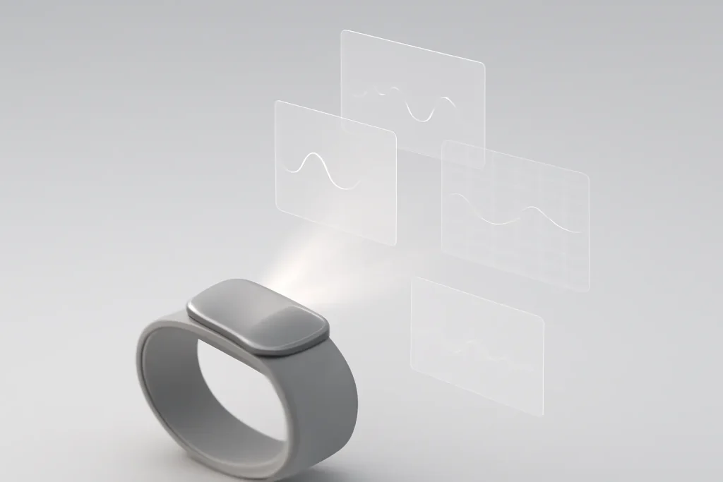 Funcionalidades de sono Garmin: stress, Body Battery e Sleep Coach 3 Esquema abstrato de sensores e sinais fisiológicos ligados às funcionalidades de sono Garmin (HRV, respiração e movimento).