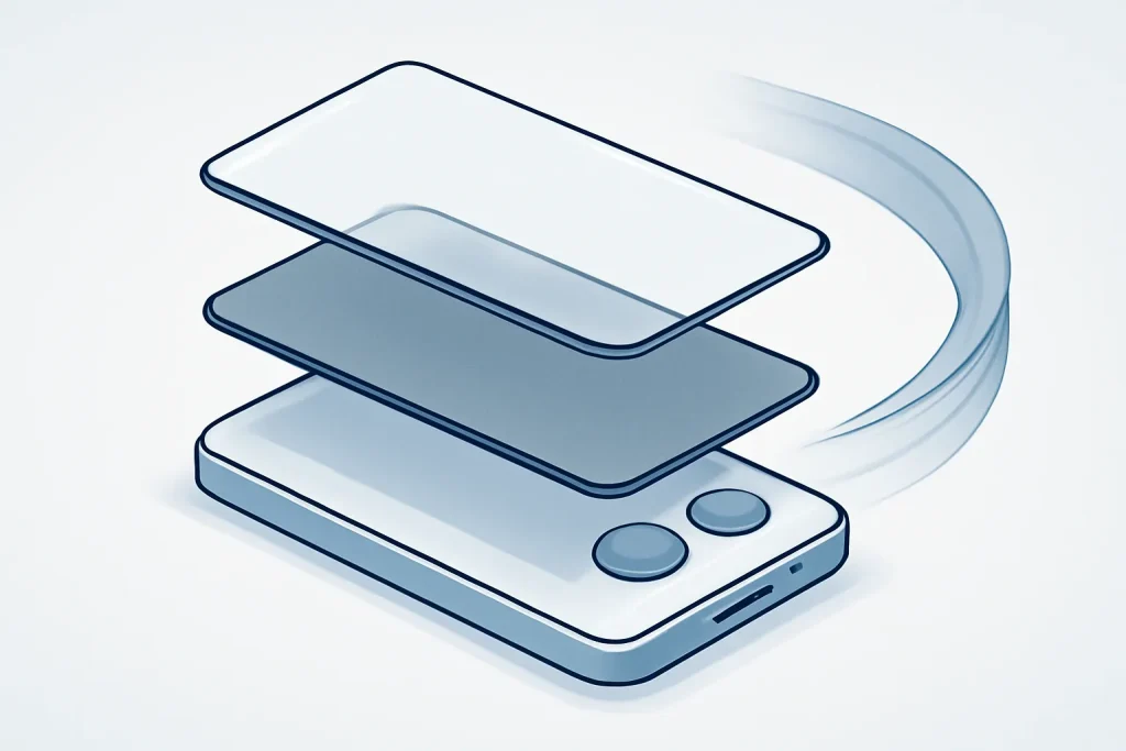 iPhone 17 vs iPhone 16: ecrã 120Hz, 256GB e câmara vs preço 3 Diagrama conceptual iPhone 17 vs iPhone 16 destacando ecrã, câmaras e armazenamento