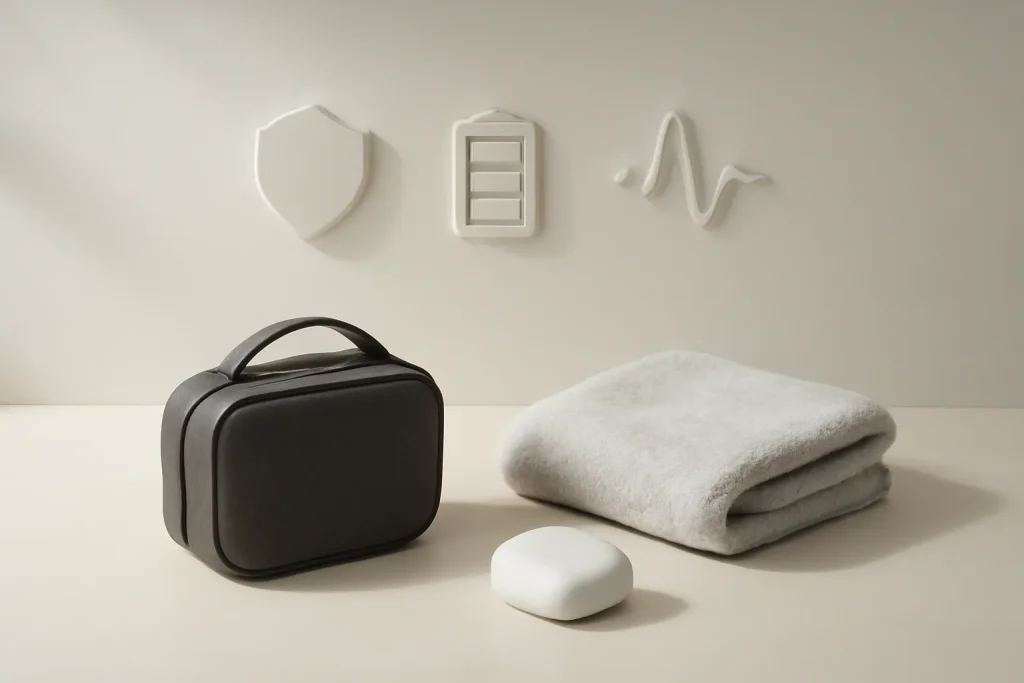 TAGRY X08 vs AirPods Pro 3: autonomia, ANC e melhor uso 4 Cenários de uso TAGRY X08 vs AirPods Pro 3: deslocações, chamadas e treino com símbolos de autonomia e resistência.