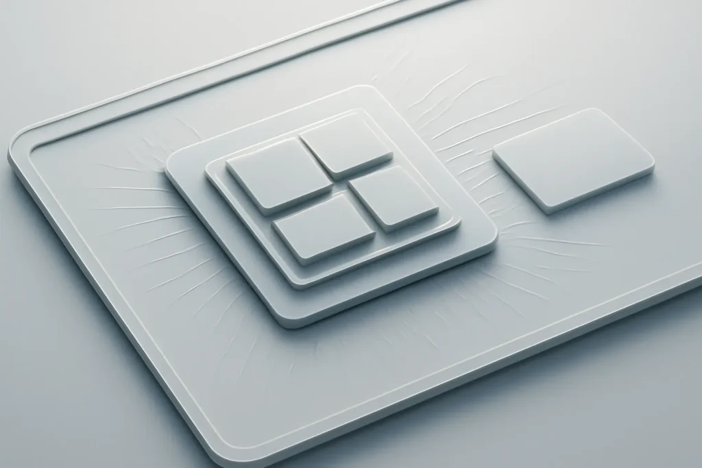 MacBook Air mais leve da Apple: silêncio, autonomia e desempenho móvel 3 Ilustração abstrata da arquitectura do MacBook Air mais leve da Apple: SoC integrado, SSD e dissipação passiva.