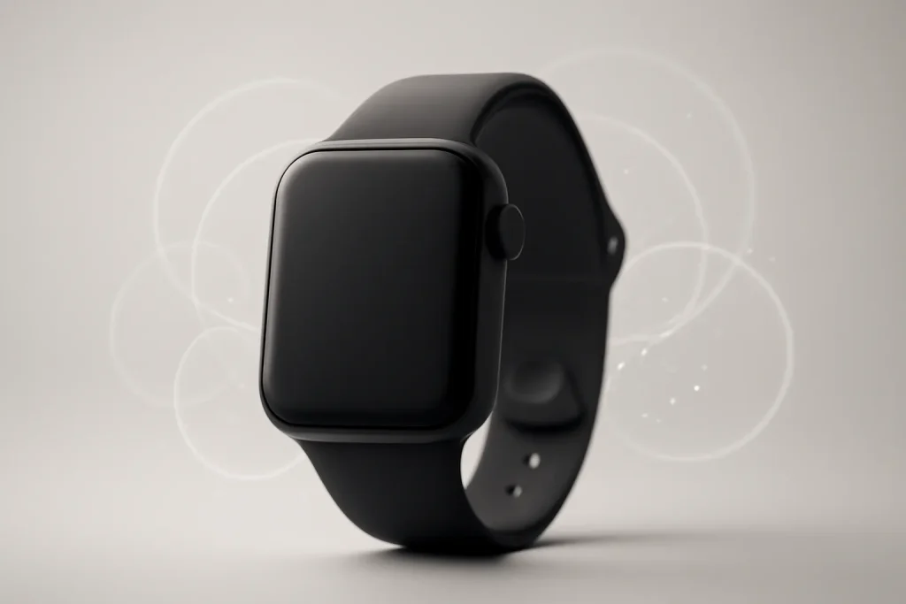 Melhores smartwatches com BIA em 2026: modelos e alternativas 2 Ilustração simbólica de melhores smartwatches com BIA a medir composição corporal no pulso.