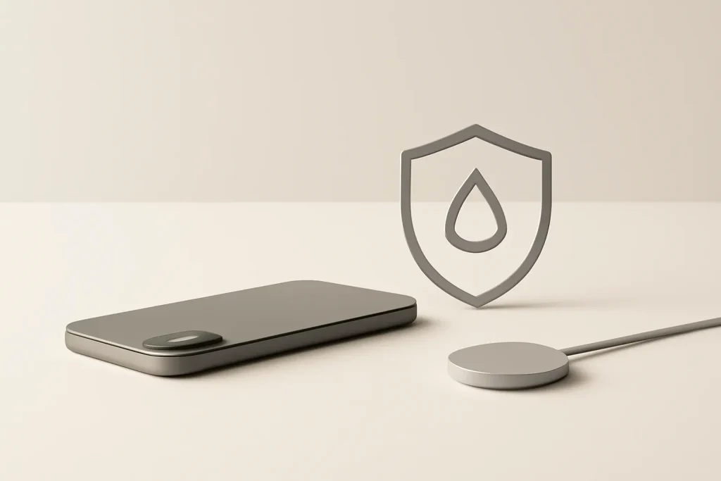 Motorola Edge 70 vs iPhone Air: fino acessível vs fino premium 4 Impacto prático no Motorola Edge 70 vs iPhone Air: ressalto da câmara, durabilidade e carregamento representados por metáforas visuais.