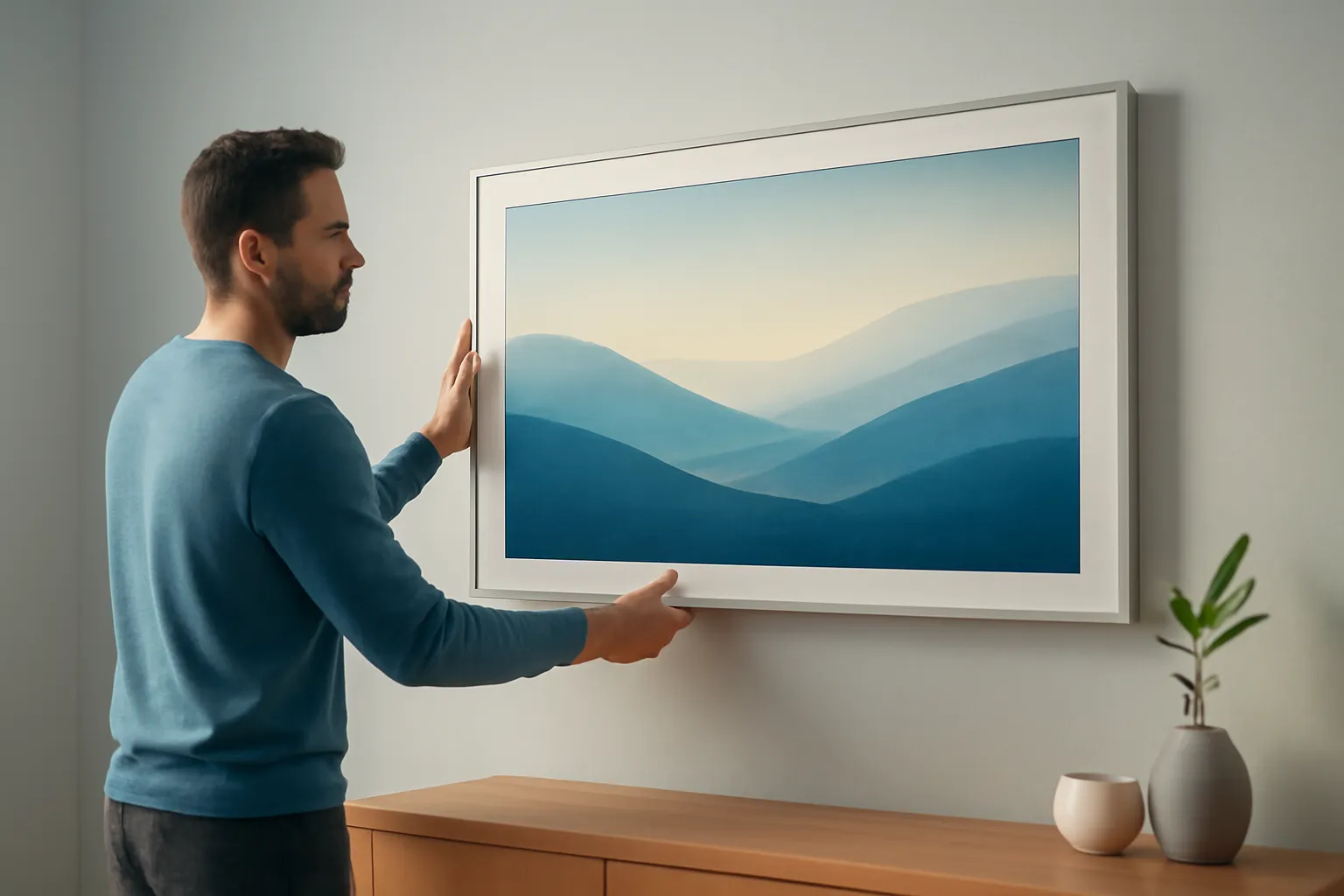 Hisense CanvasTV alternativa Samsung Frame TV: instalação simples e Art Mode convincente