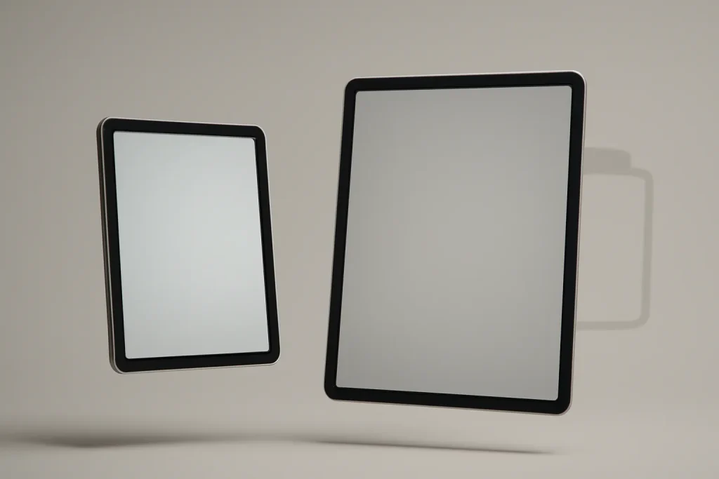 Xiaomi Pad 7 vs Redmi Pad 2 Pro: desempenho, ecrã e bateria 2 Comparação visual simbólica entre dois tablets na análise Xiaomi Pad 7 vs Redmi Pad 2 Pro.