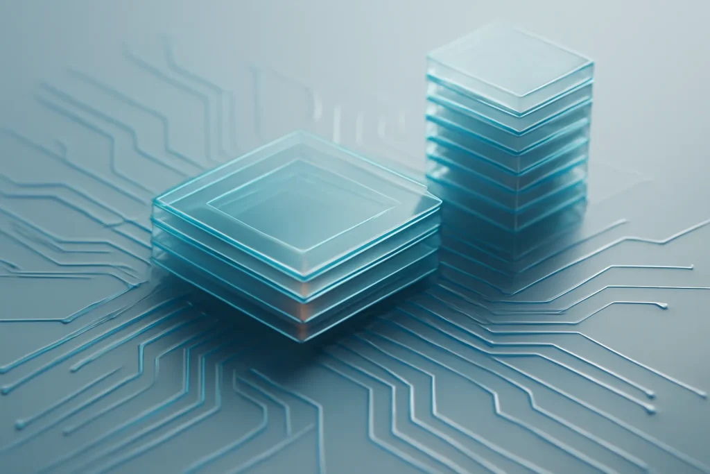 Xiaomi Pad 7 vs Redmi Pad 2 Pro: desempenho, ecrã e bateria 3 Ilustração abstrata de desempenho e memória na comparação Xiaomi Pad 7 vs Redmi Pad 2 Pro.