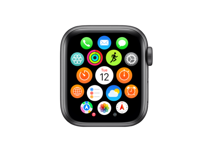 Apple Watch Series 5 44mm GPS+Cellular Stainless Steel Case / Grau B