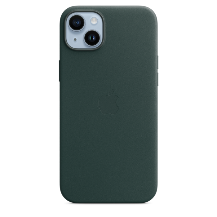Apple iPhone 14 Plus - Leather Case with MagSafe - Green / Grade Premium