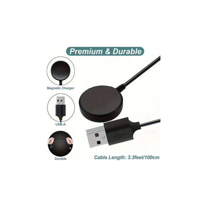 Various Galaxy Watch Magnetic Charger - 1m - USB-A / Noir / Neuf