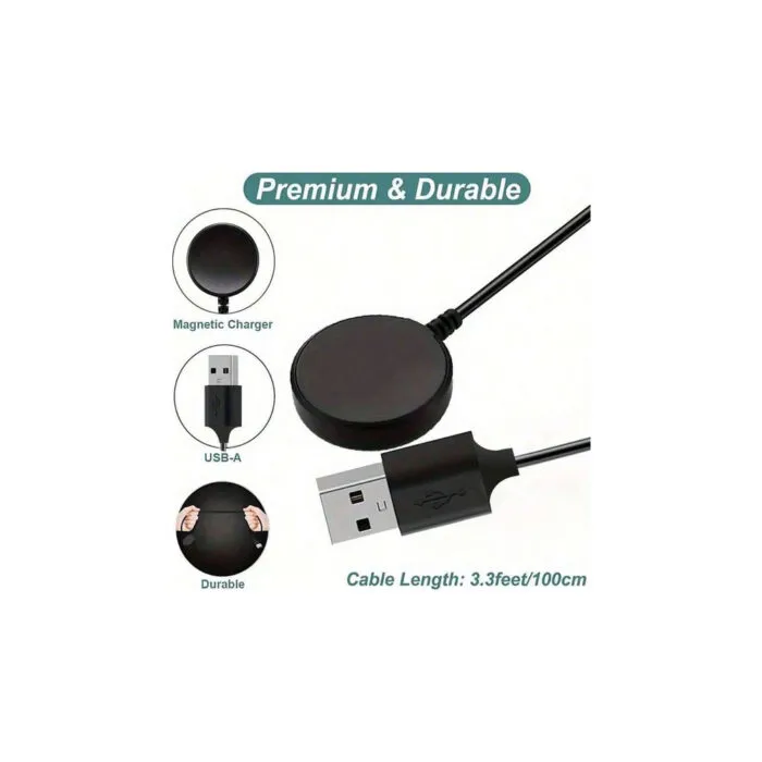 Various Galaxy Watch Magnetic Charger - 1m - USB-A / Preto / Novo
