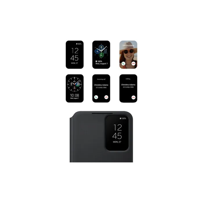 Samsung Galaxy S22 Plus - Smart Clear View Cover - Black / Grau Premium