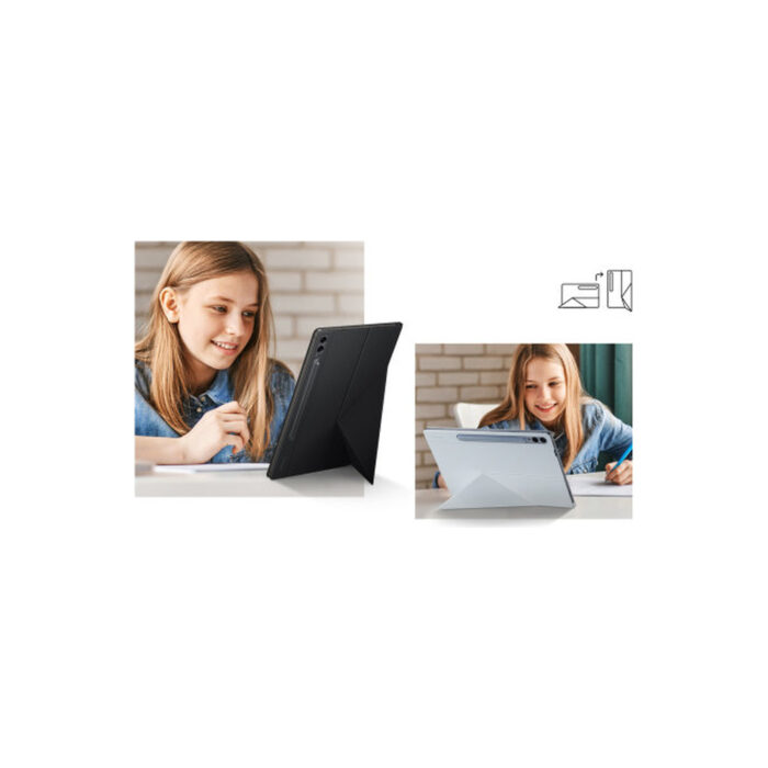 Samsung Galaxy Tab S9 – Smart Book Cover – White / Grau Premium